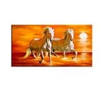 Running Horses Beautiful Framed Canvas Wall Painting