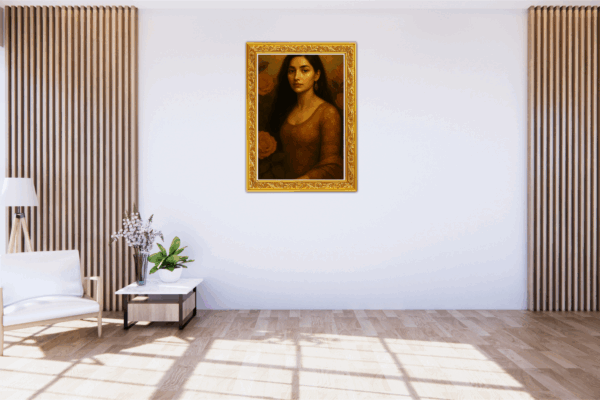 Golden Grace – Portrait of a Woman - Image 3